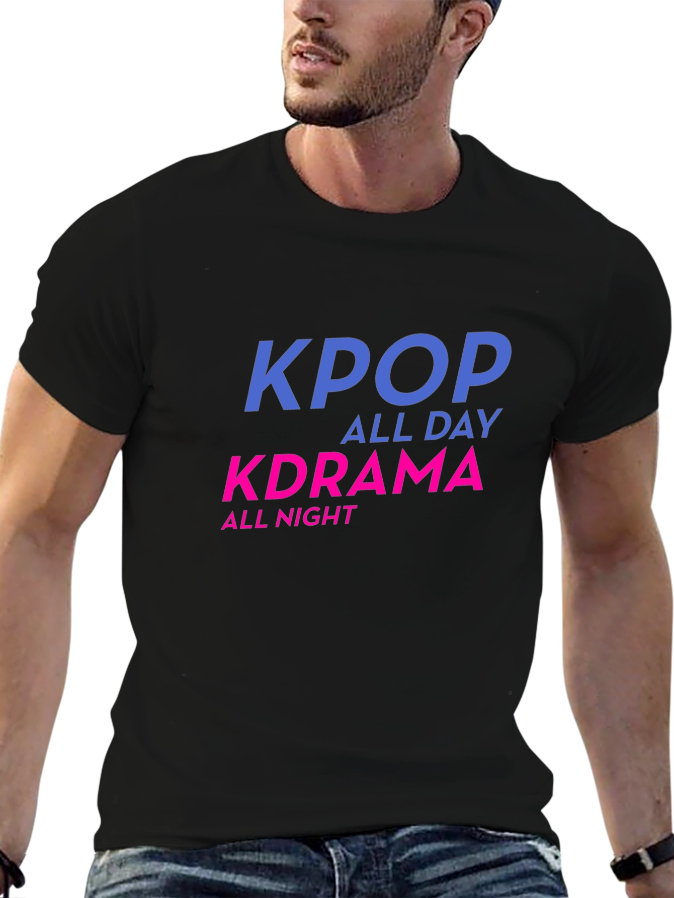 KPOP All Day KDRAMA All Night Graphic Tee
