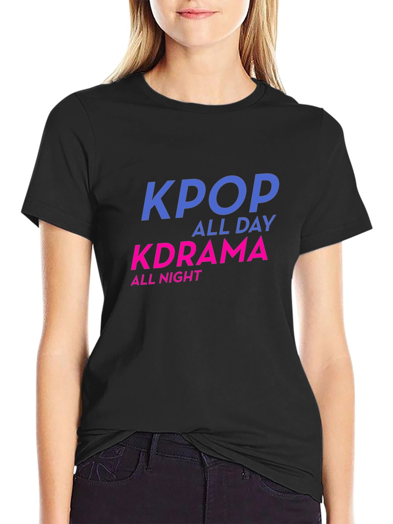KPOP All Day KDRAMA All Night Graphic Tee