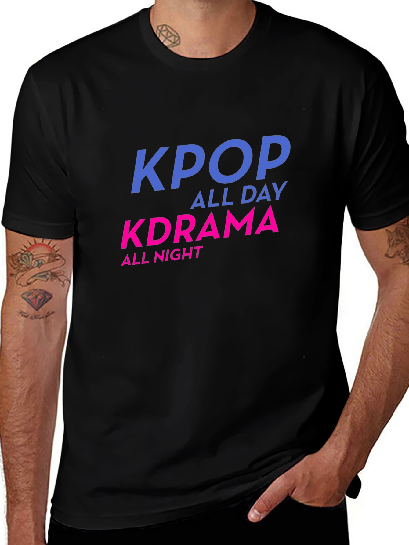 KPOP All Day KDRAMA All Night Graphic Tee