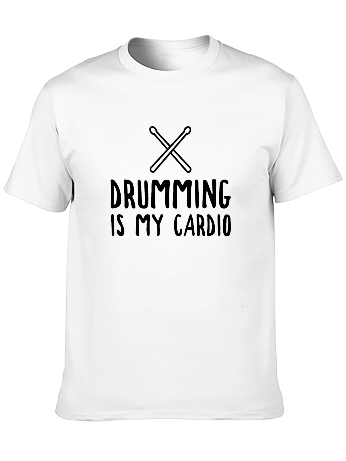 Drumming is My Cardio Black T-Shirt