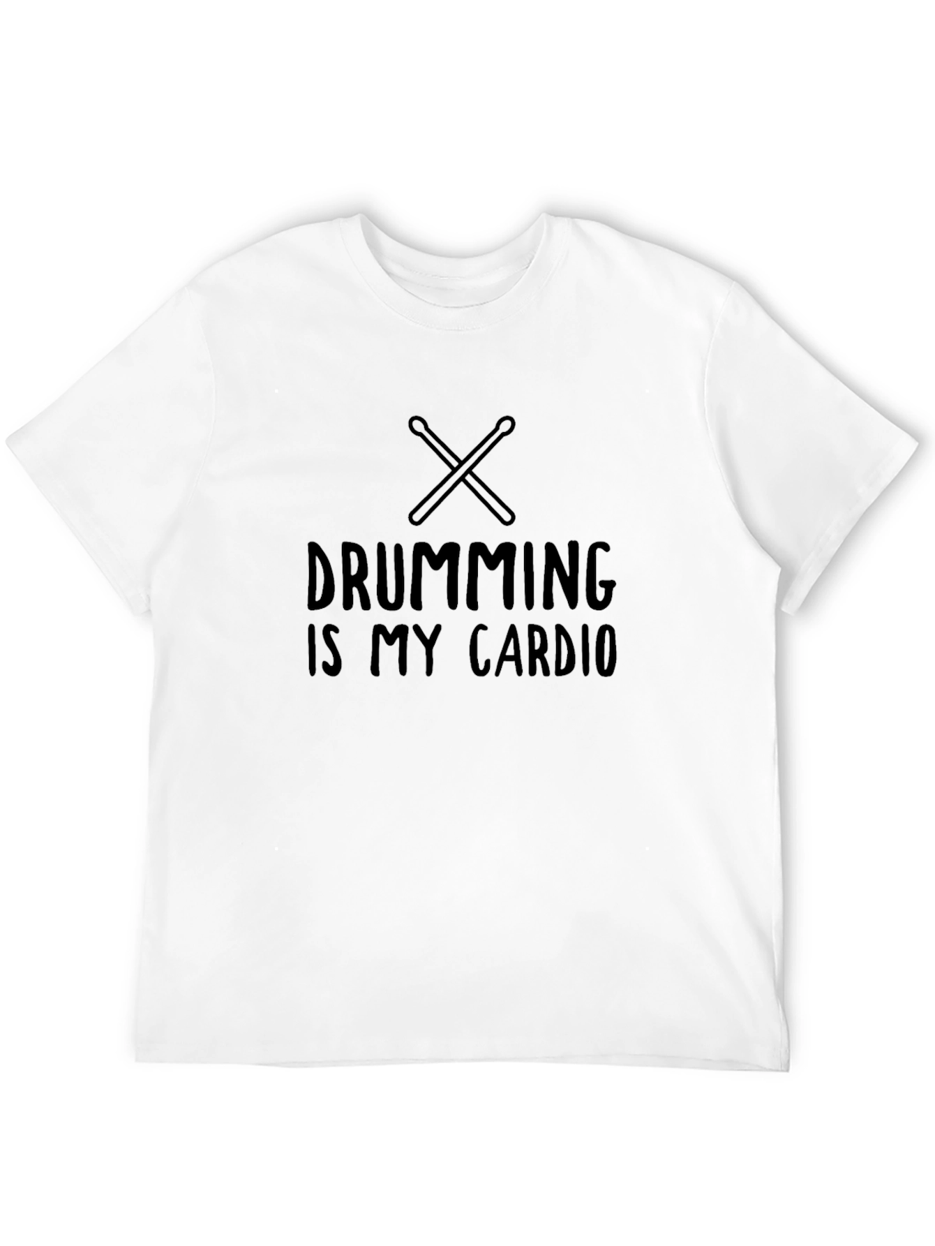 Drumming is My Cardio Black T-Shirt
