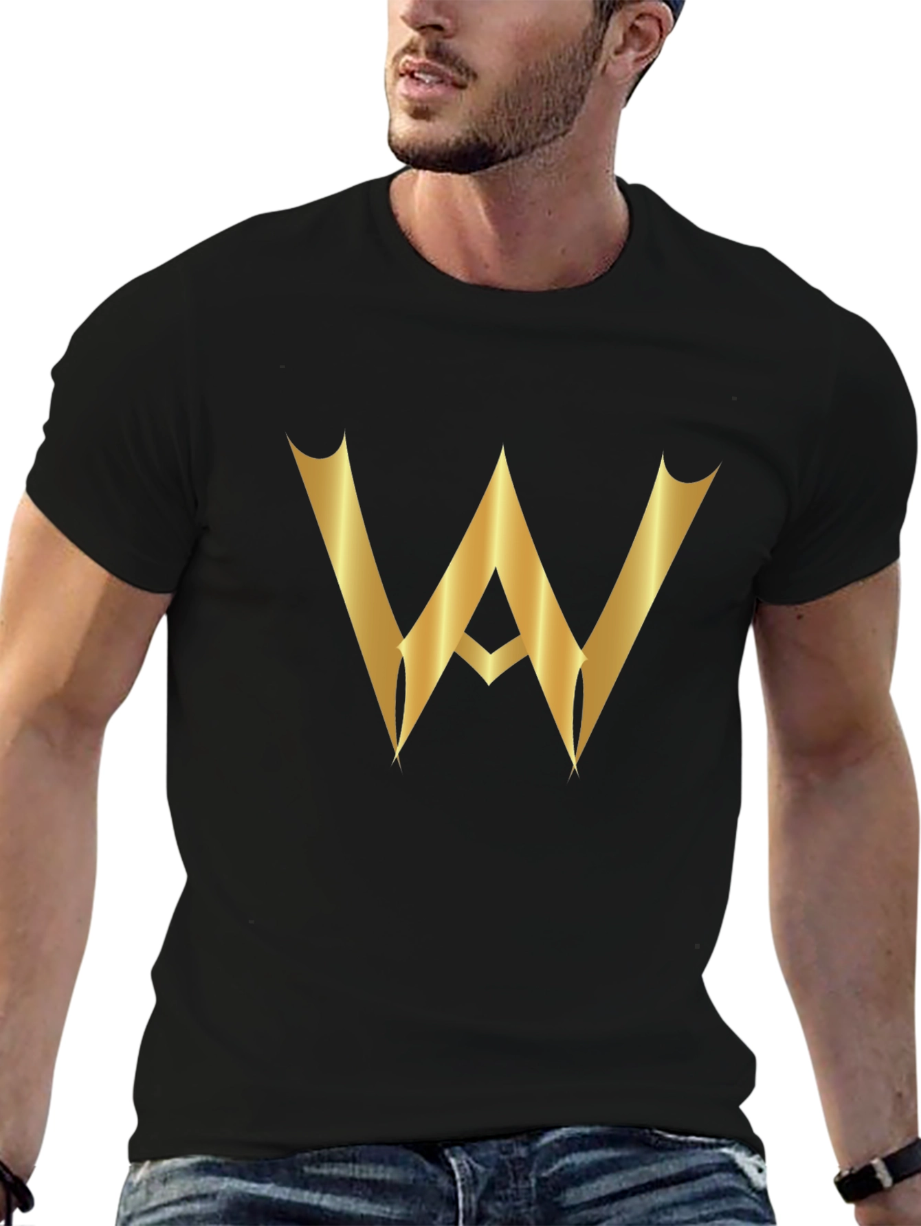 Gold Emblem Black T-Shirt