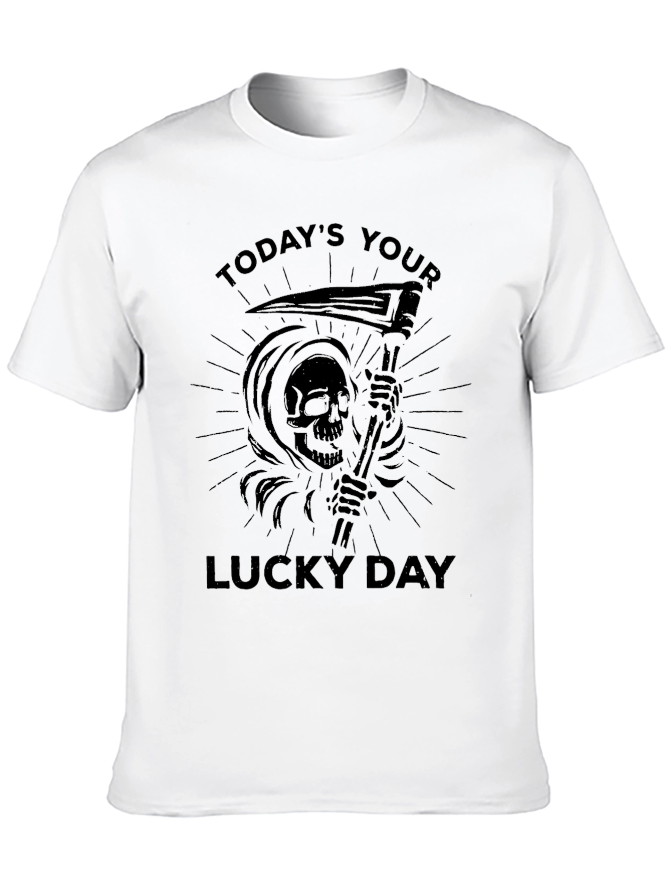 Todays Your Lucky Day Grim Reaper Graphic Tee