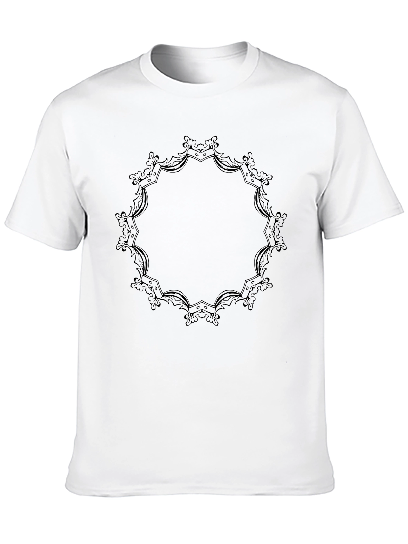 Elegant Mandala Graphic Black T-Shirt