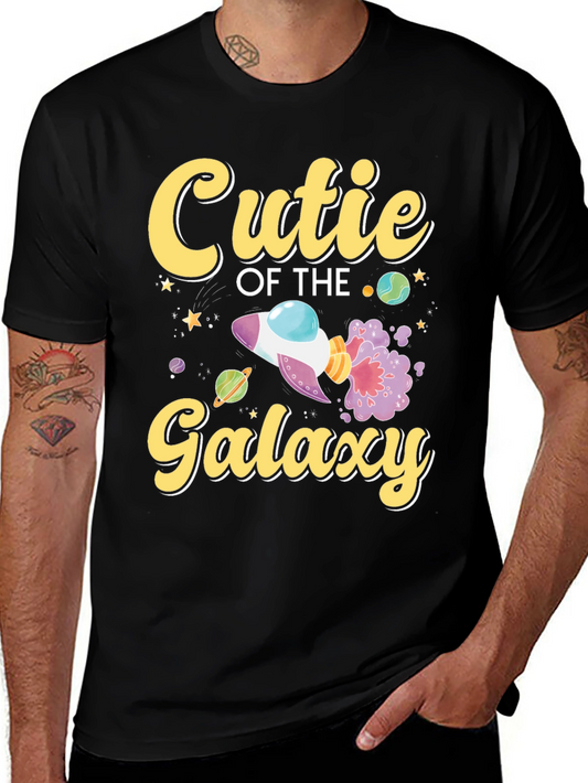 Cutie of the Galaxy Black Graphic T-Shirt