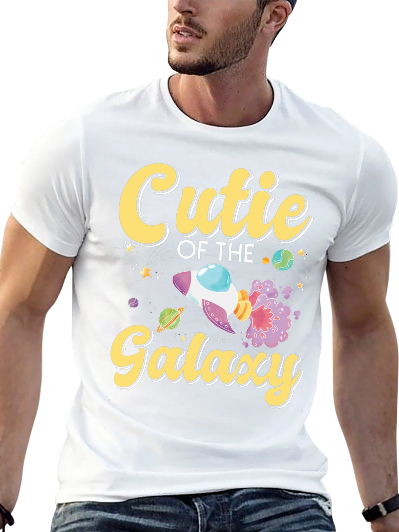 Cutie of the Galaxy Black Graphic T-Shirt