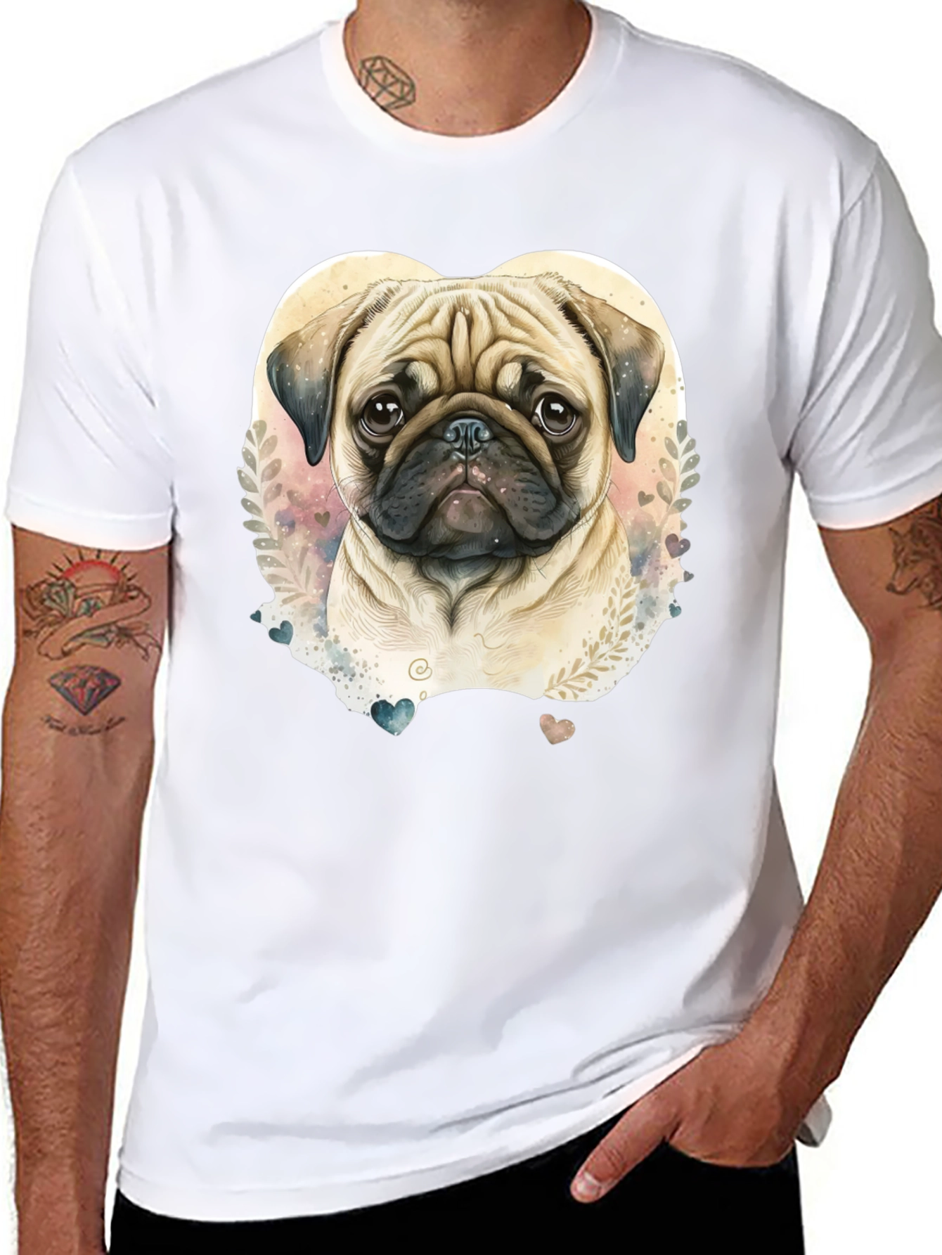 Pug Love T-Shirt - Adorable Dog Graphic Tee
