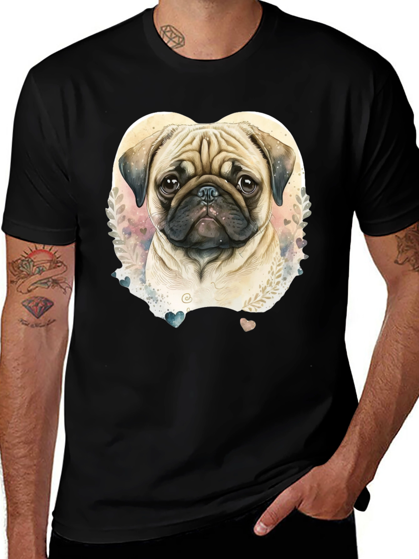 Pug Love T-Shirt - Adorable Dog Graphic Tee