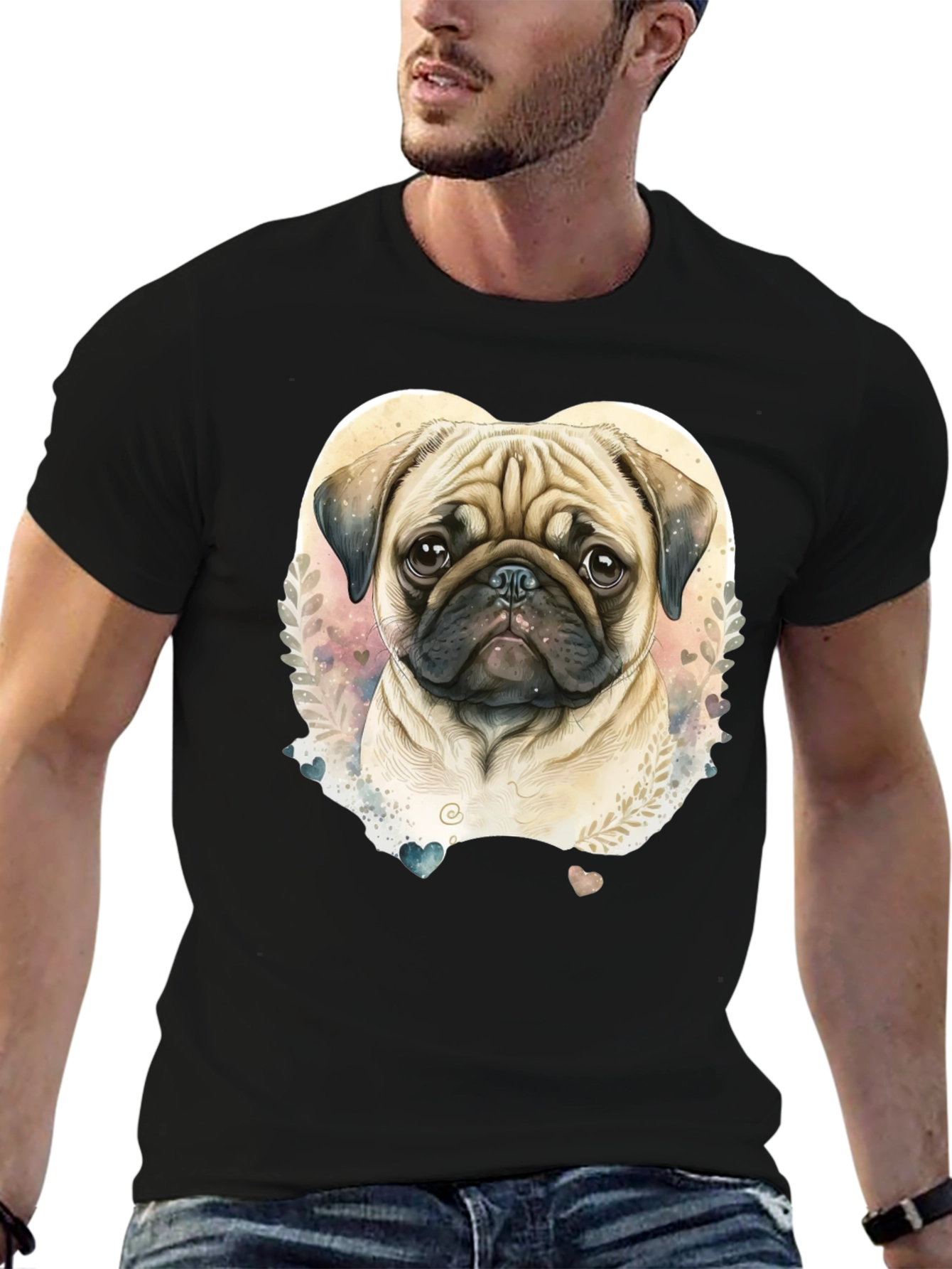Pug Love T-Shirt - Adorable Dog Graphic Tee