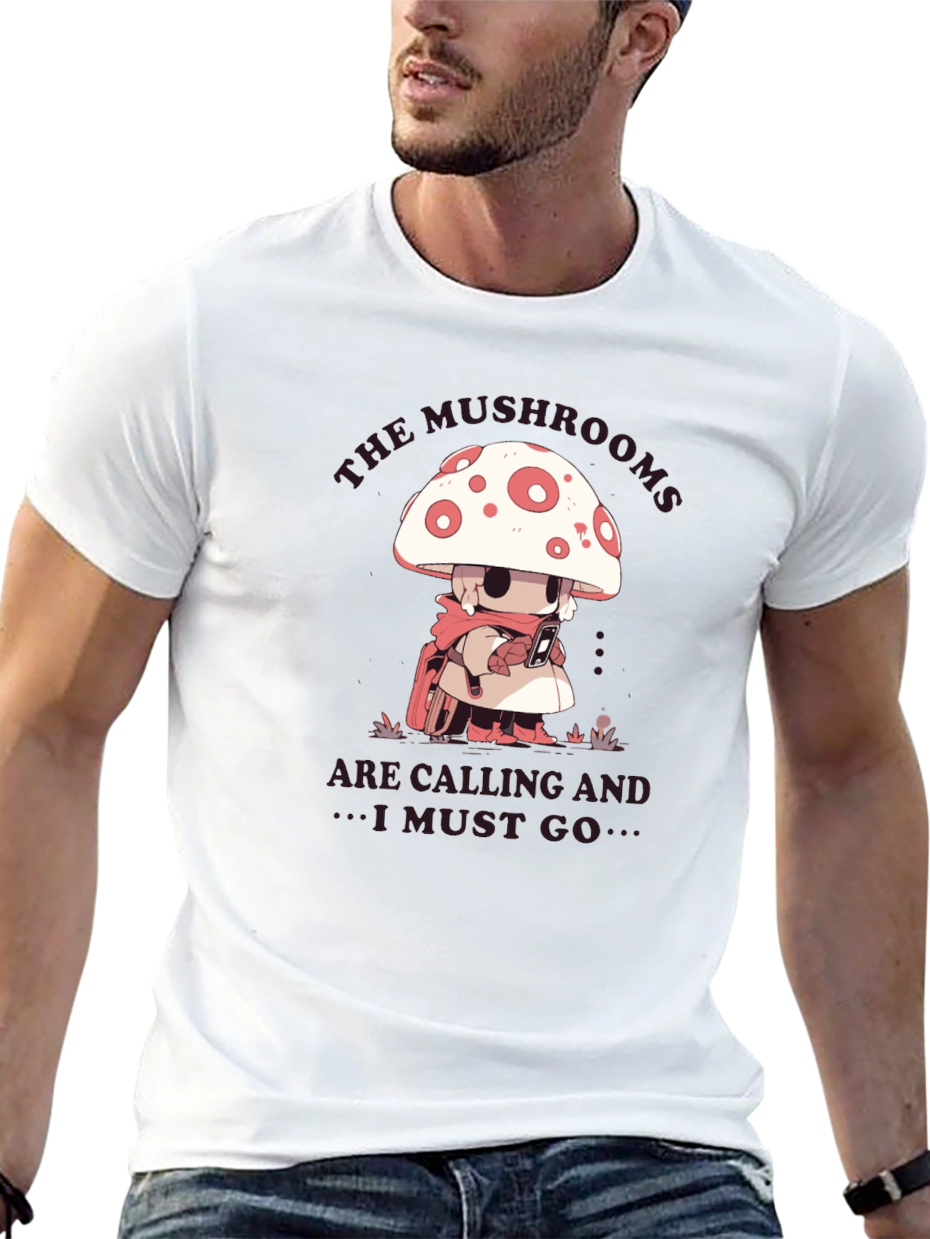 Mushroom Calling T-Shirt - Adventure Awaits!
