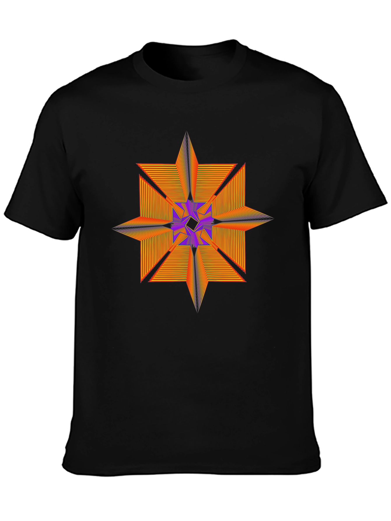 Abstract Star Graphic Tee - Modern Geometric Design