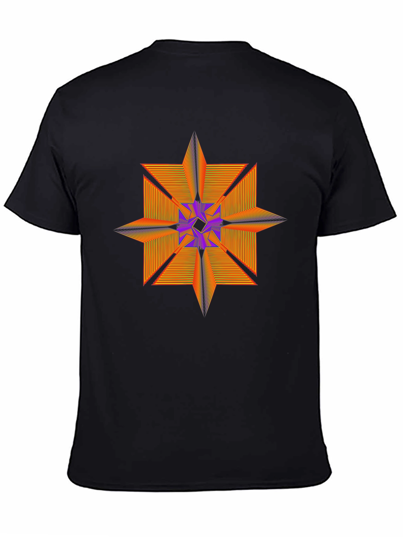 Abstract Star Graphic Tee - Modern Geometric Design