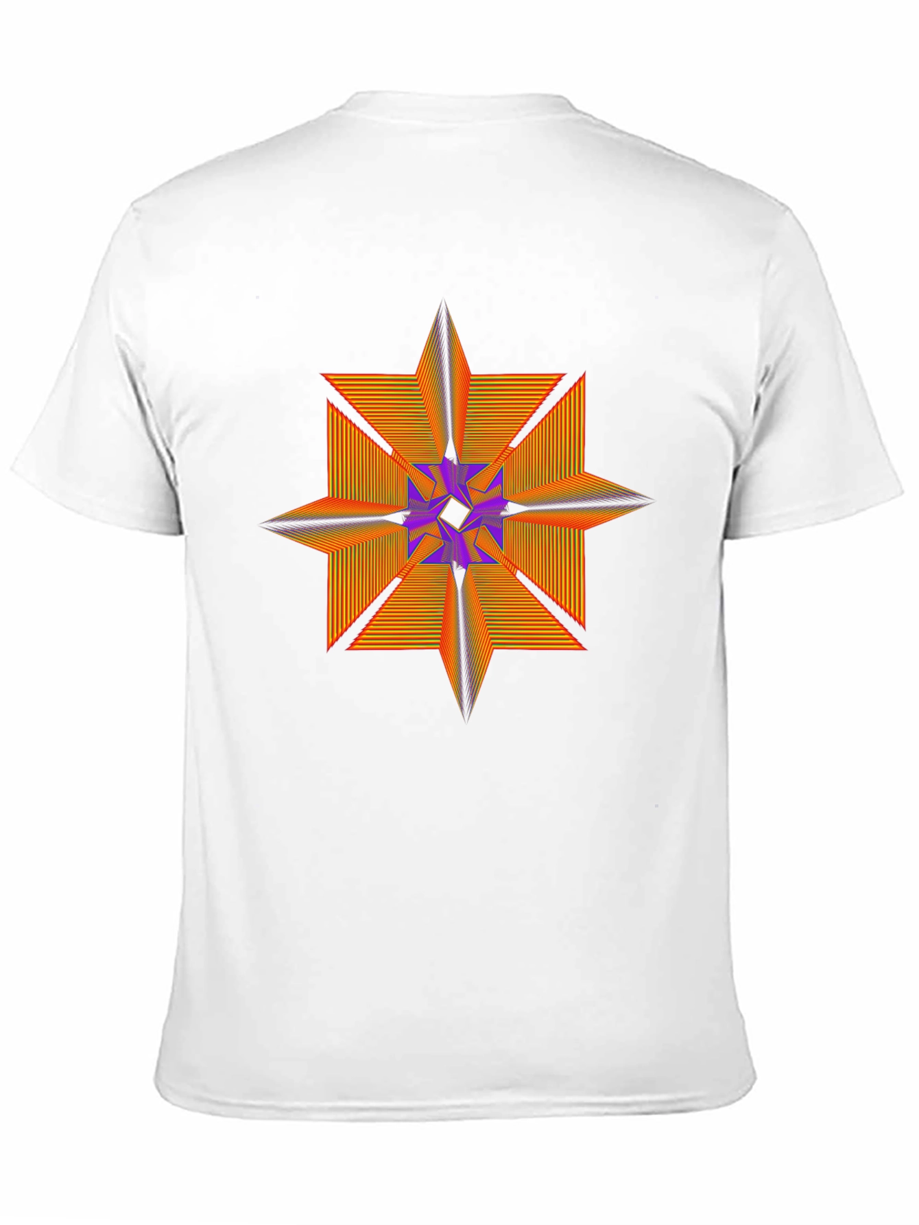Abstract Star Graphic Tee - Modern Geometric Design