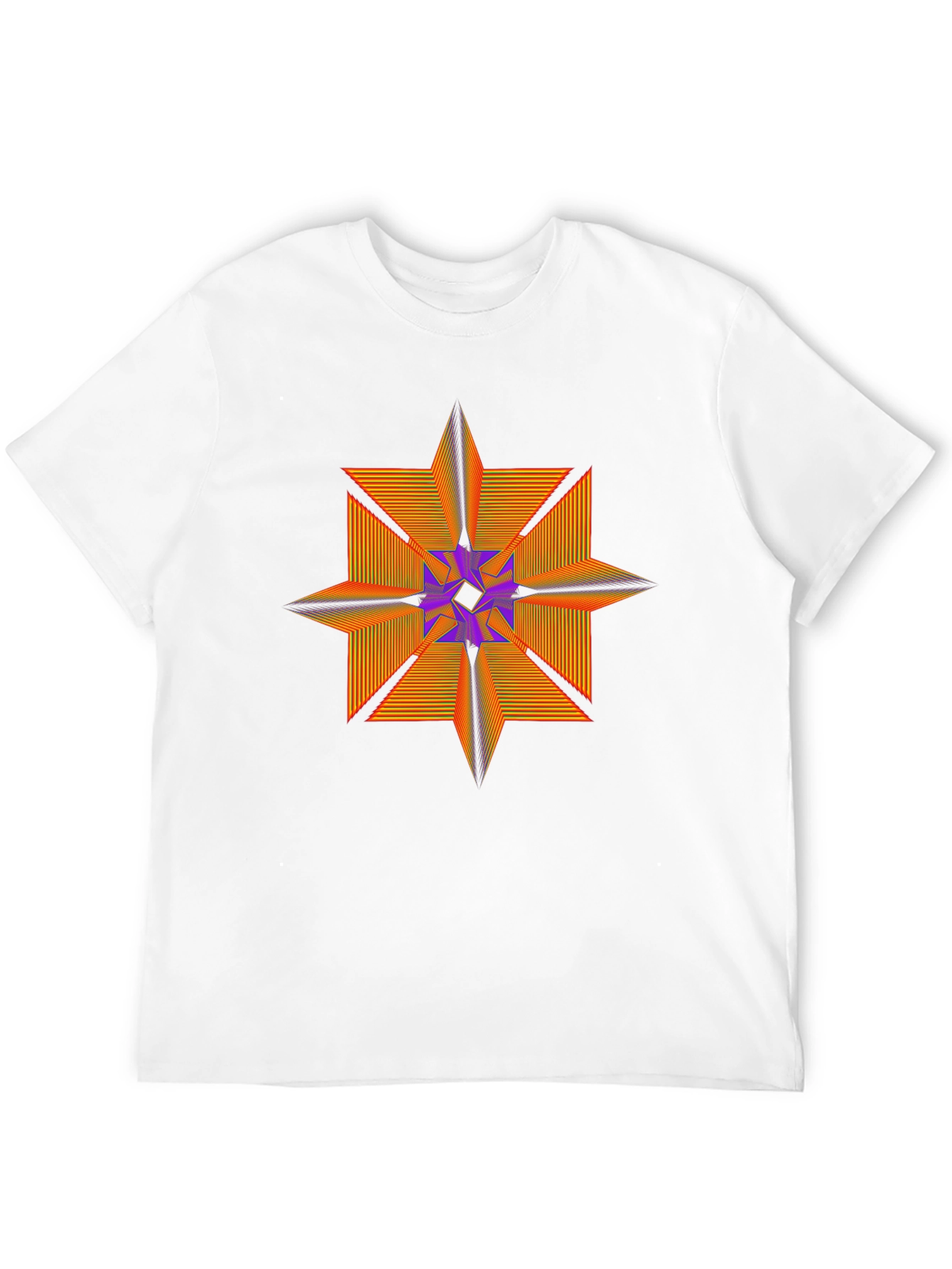 Abstract Star Graphic Tee - Modern Geometric Design
