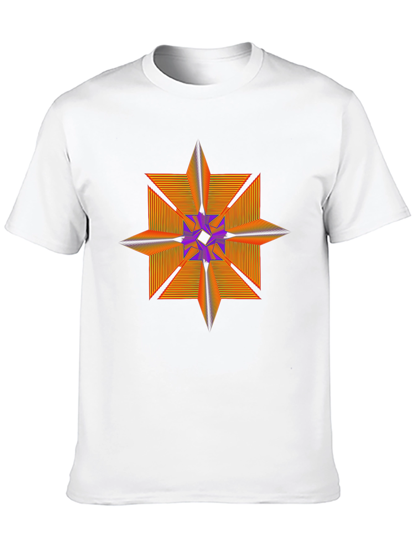 Abstract Star Graphic Tee - Modern Geometric Design