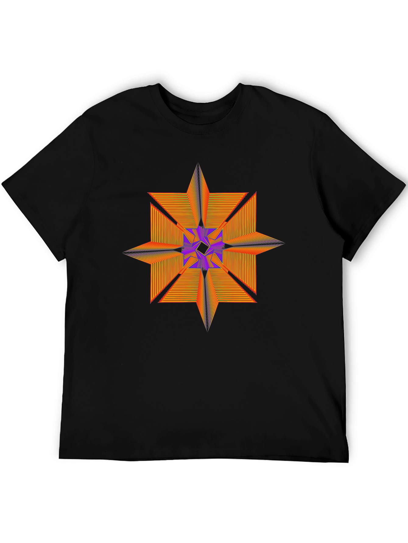 Abstract Star Graphic Tee - Modern Geometric Design