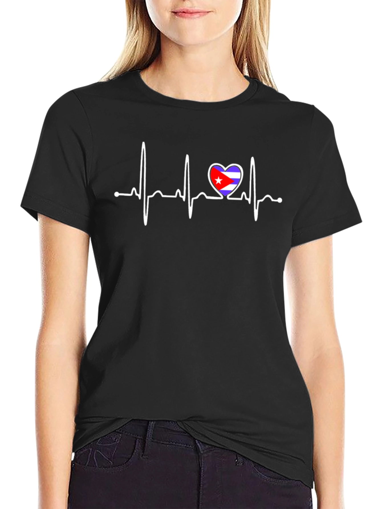 Cuba Heartbeat T-Shirt - Black
