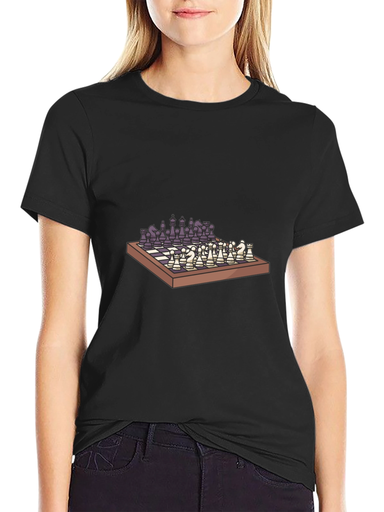 Chessboard Graphic Tee - Stylish Casual Wear