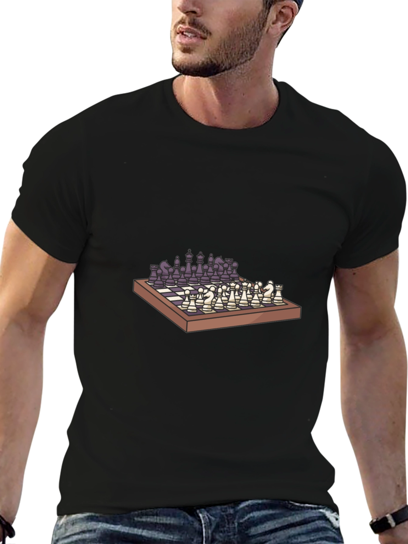 Chessboard Graphic Tee - Stylish Casual Wear