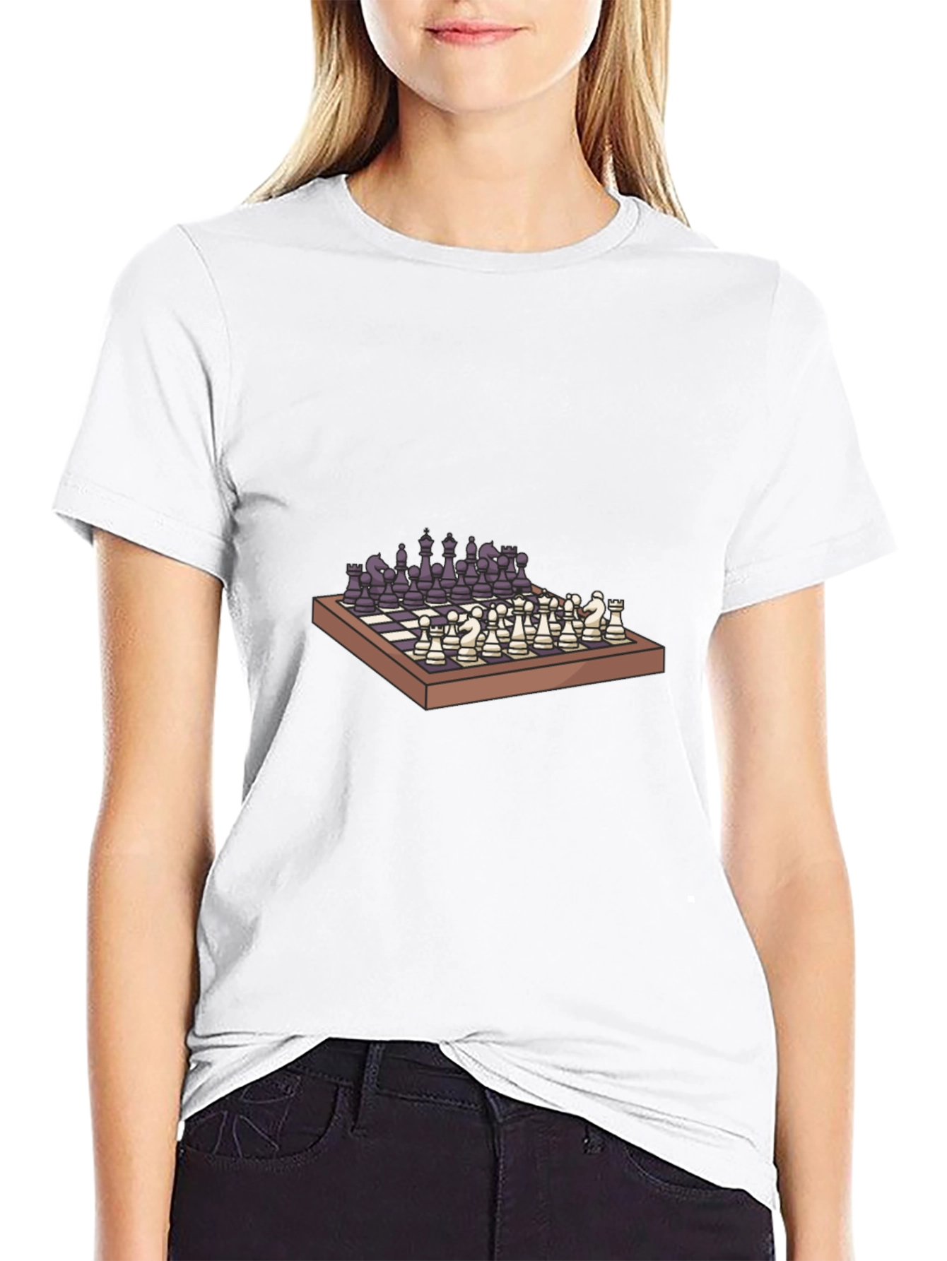 Chessboard Graphic Tee - Stylish Casual Wear