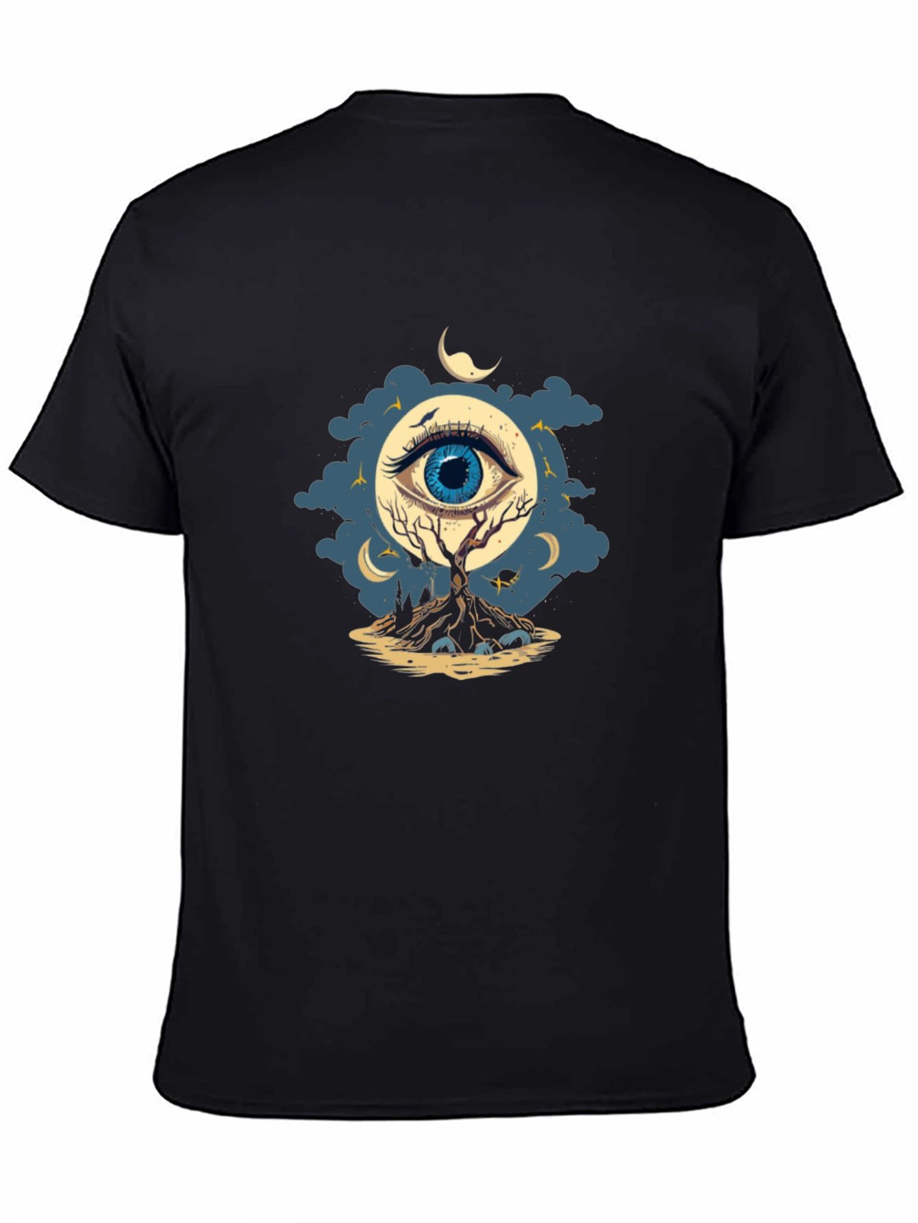 Eye of the Night Graphic T-Shirt - Black