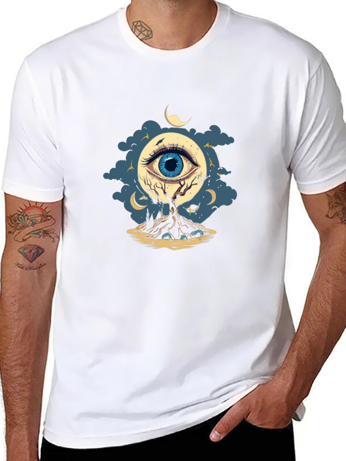 Eye of the Night Graphic T-Shirt - Black