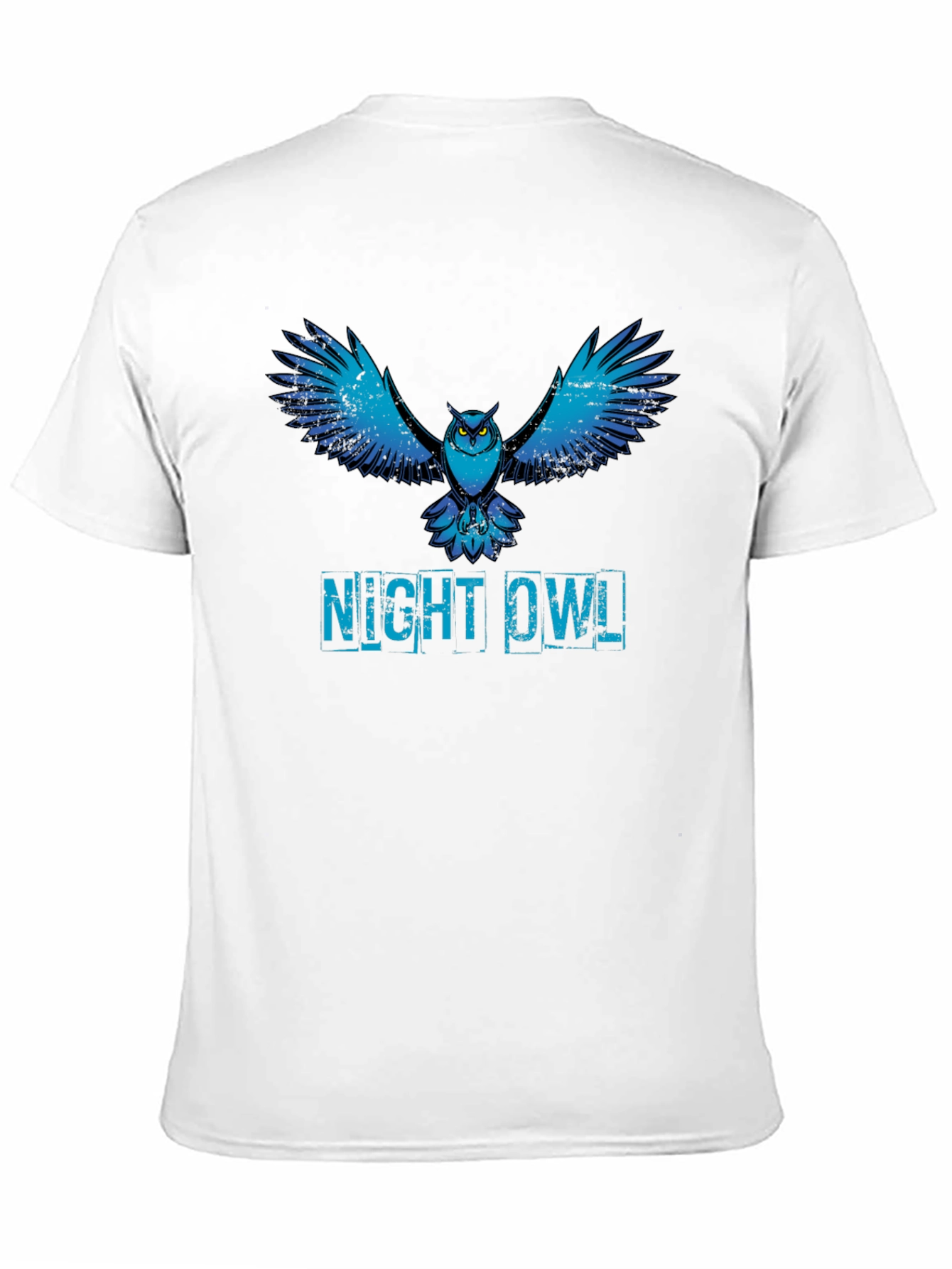 Night Owl Graphic Print T-Shirt - Black