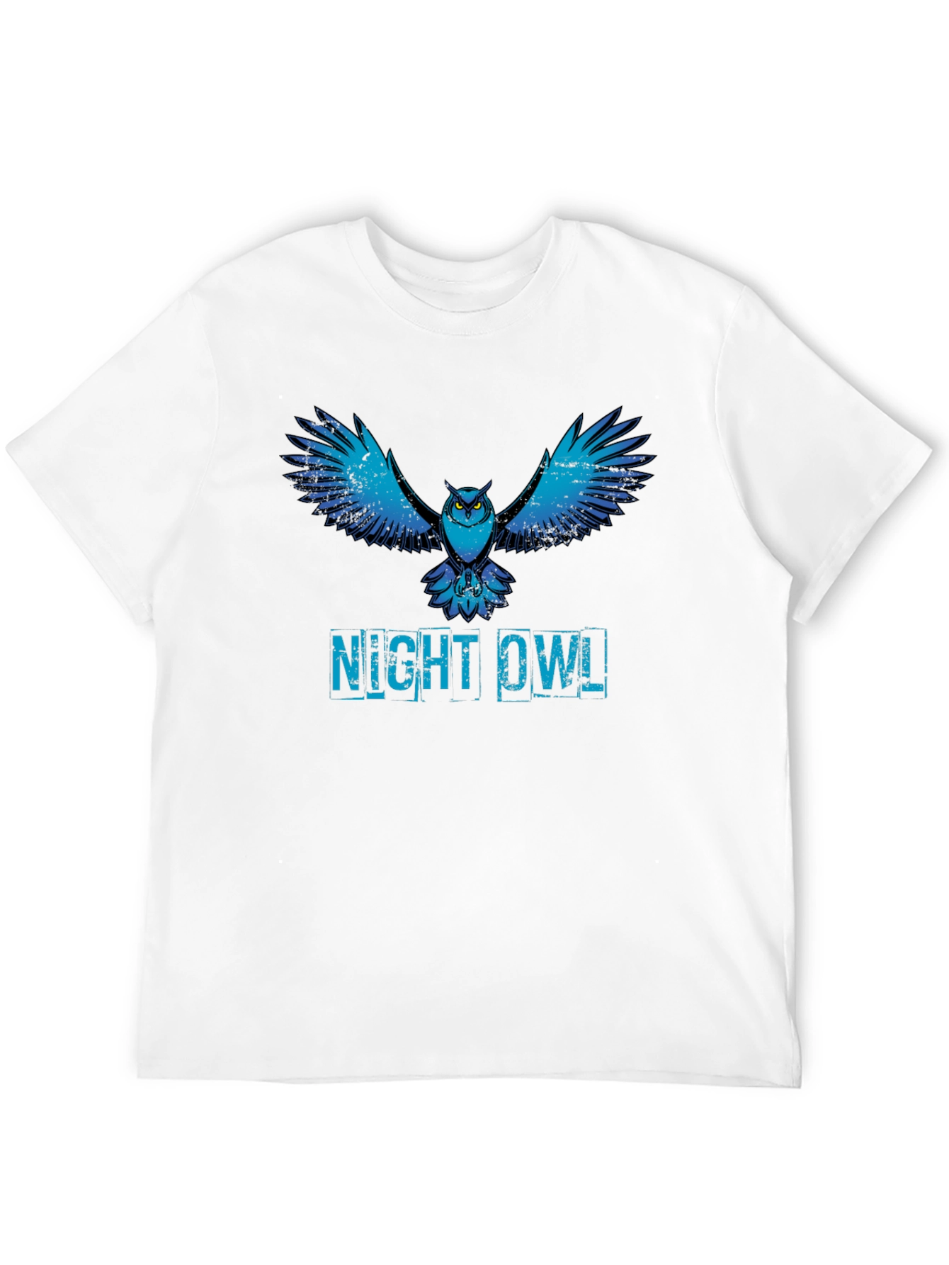 Night Owl Graphic Print T-Shirt - Black