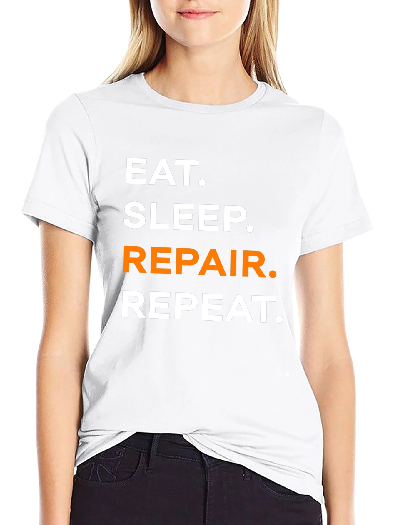 Eat Sleep Repair Repeat Funny T-Shirt