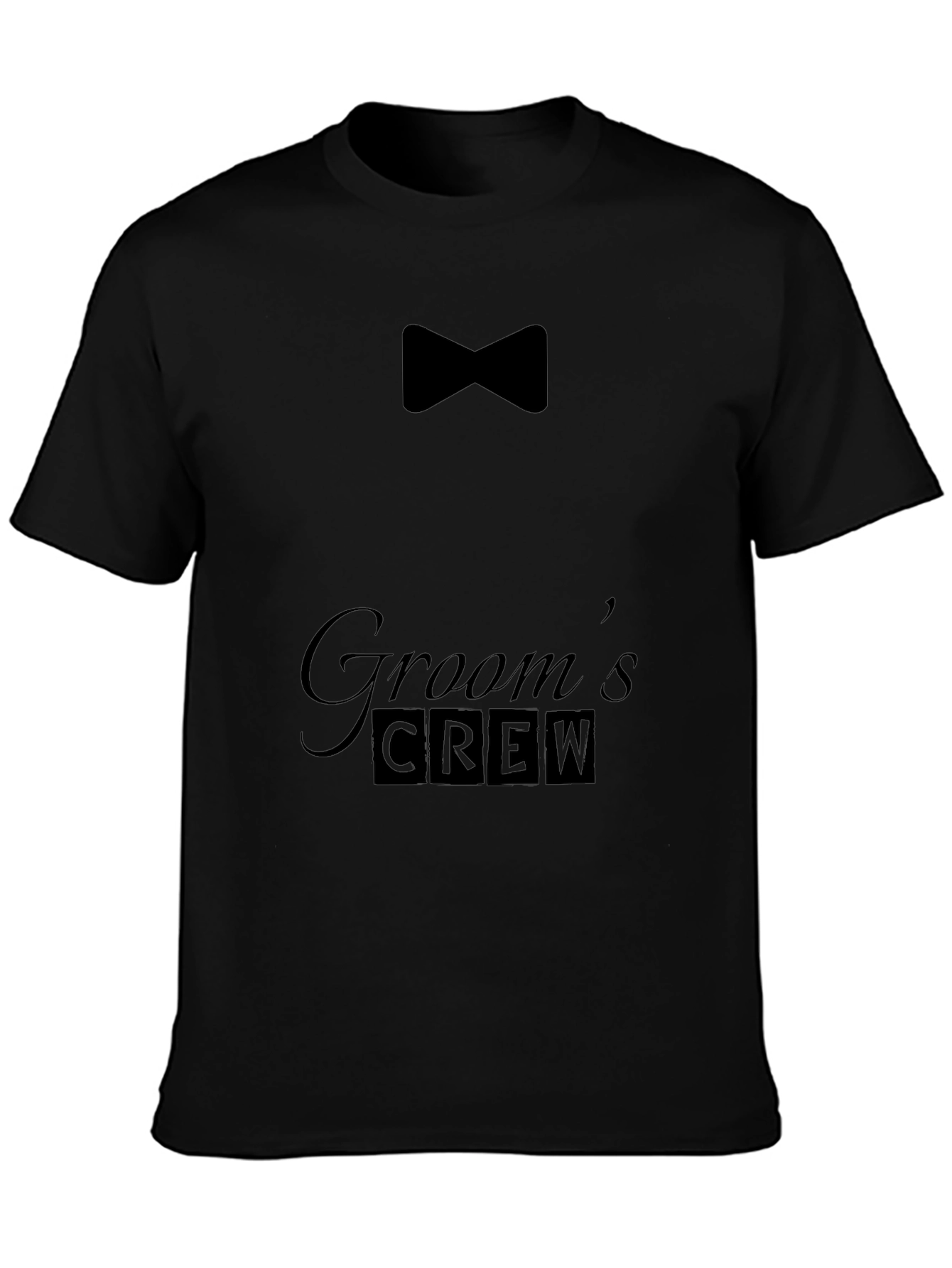 Grooms Crew Black T-Shirt