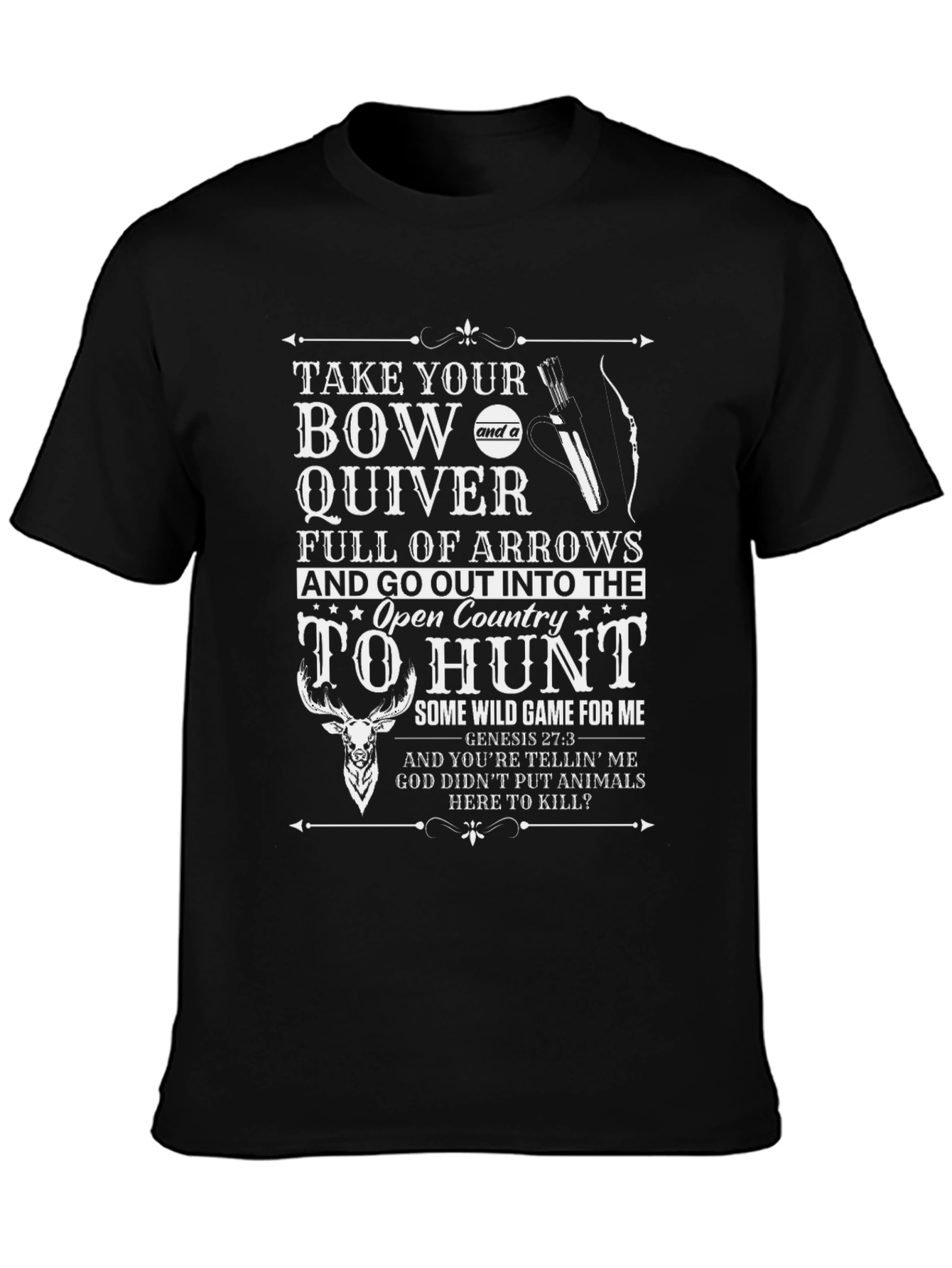 Hunting Graphic T-Shirt - Bow & Arrow Design