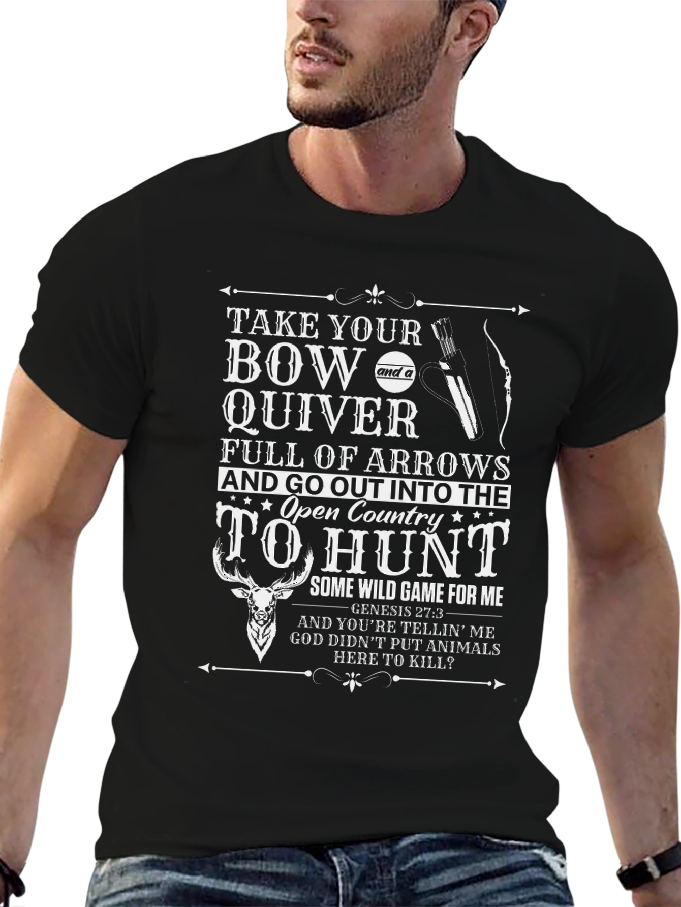 Hunting Graphic T-Shirt - Bow & Arrow Design