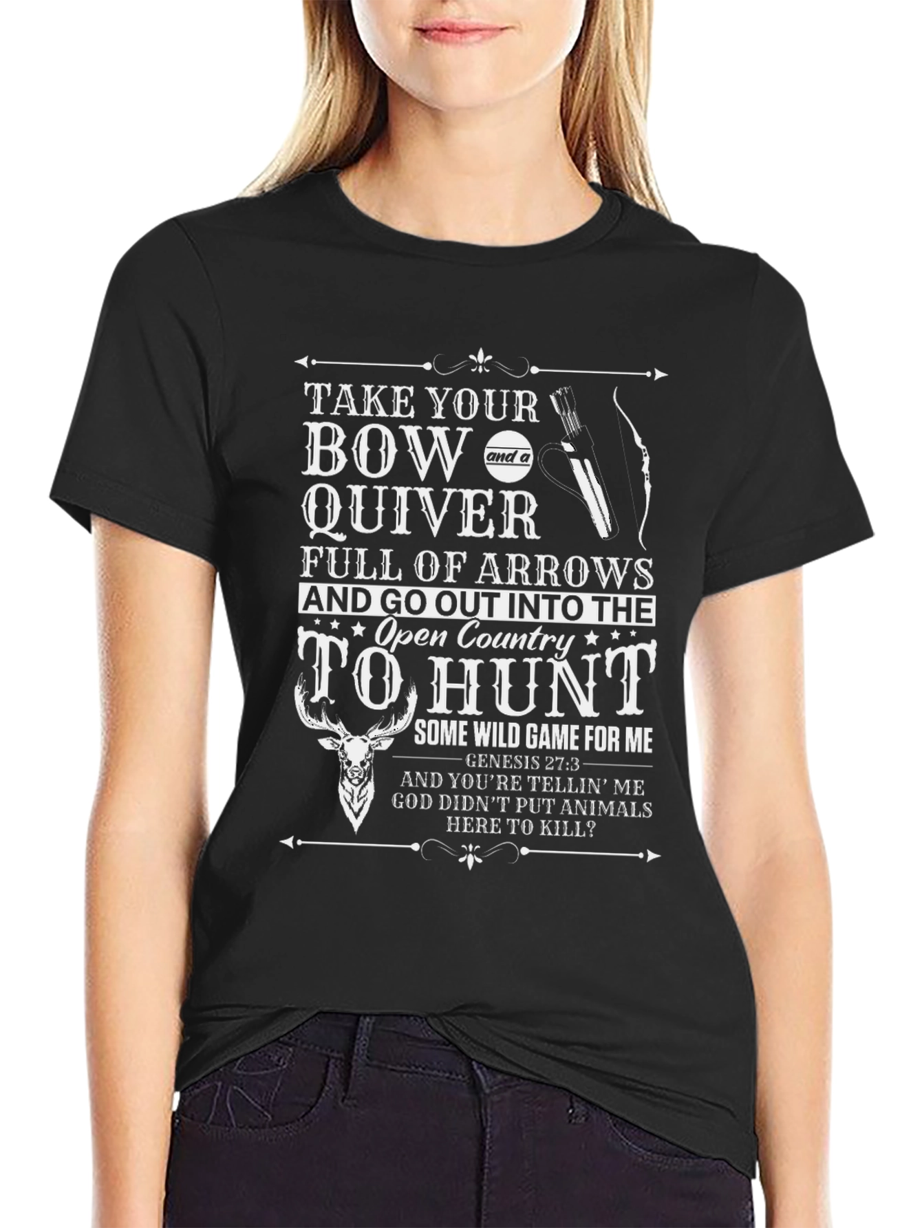 Hunting Graphic T-Shirt - Bow & Arrow Design