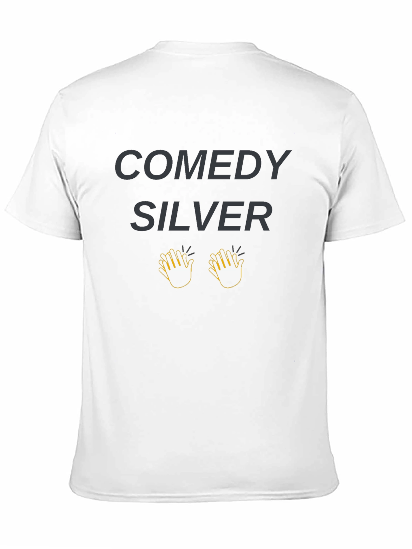 Comedy Silver Graphic Black T-Shirt