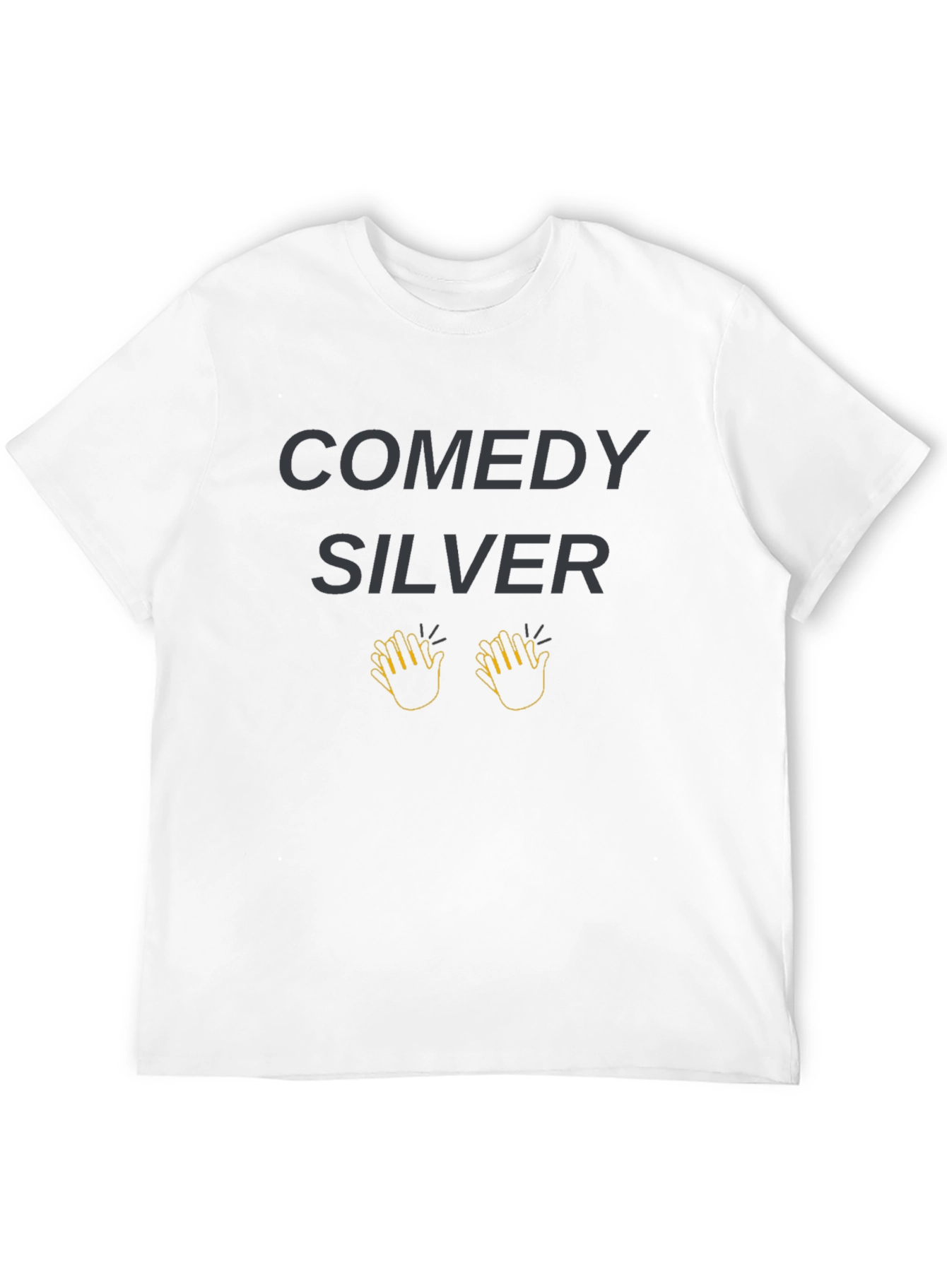 Comedy Silver Graphic Black T-Shirt