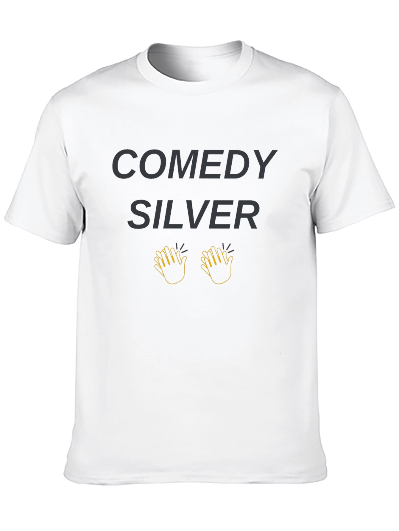 Comedy Silver Graphic Black T-Shirt