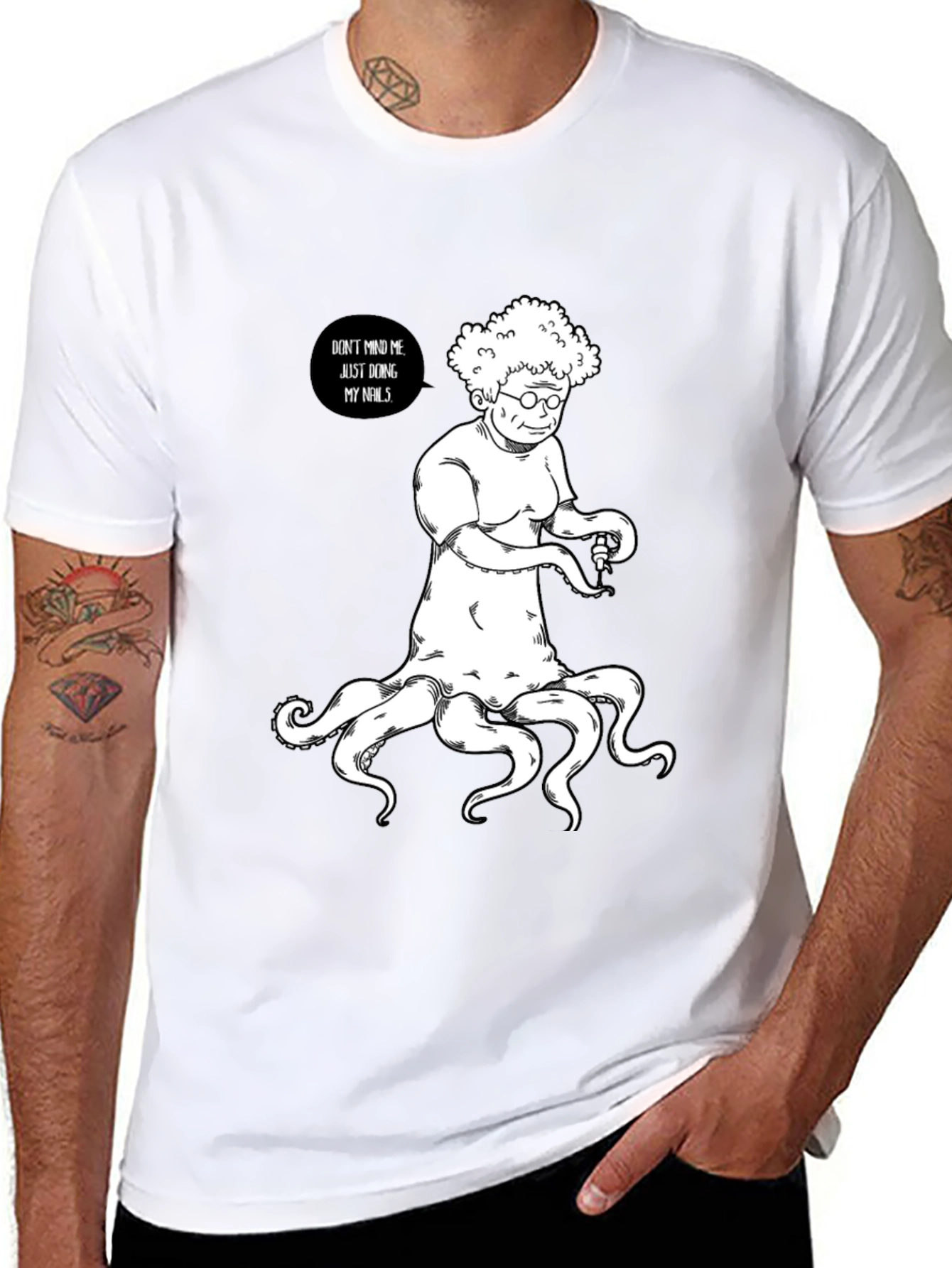 Funny Octopus Grandma T-Shirt - Nail Day