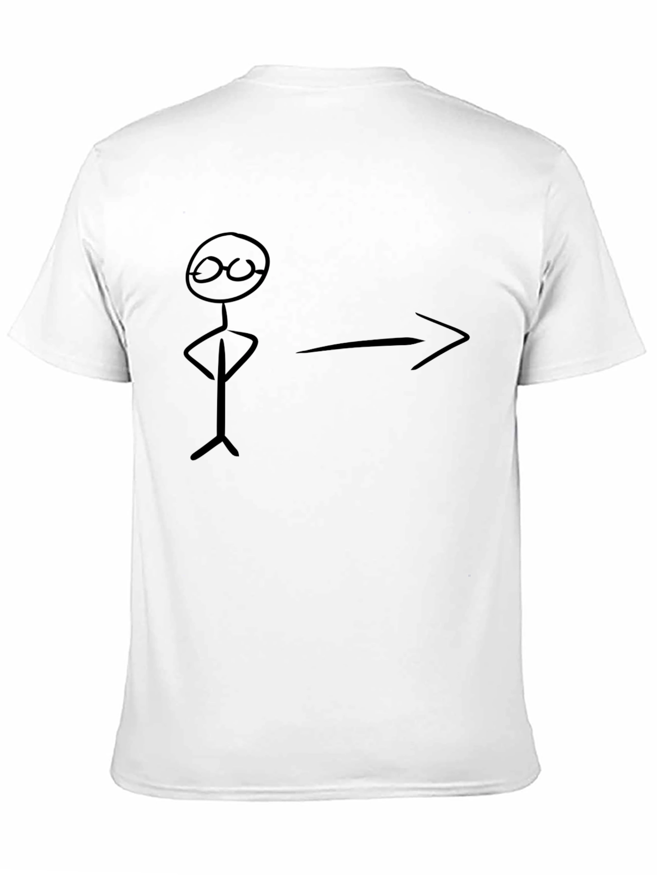 Funny Stick Figure Black T-Shirt