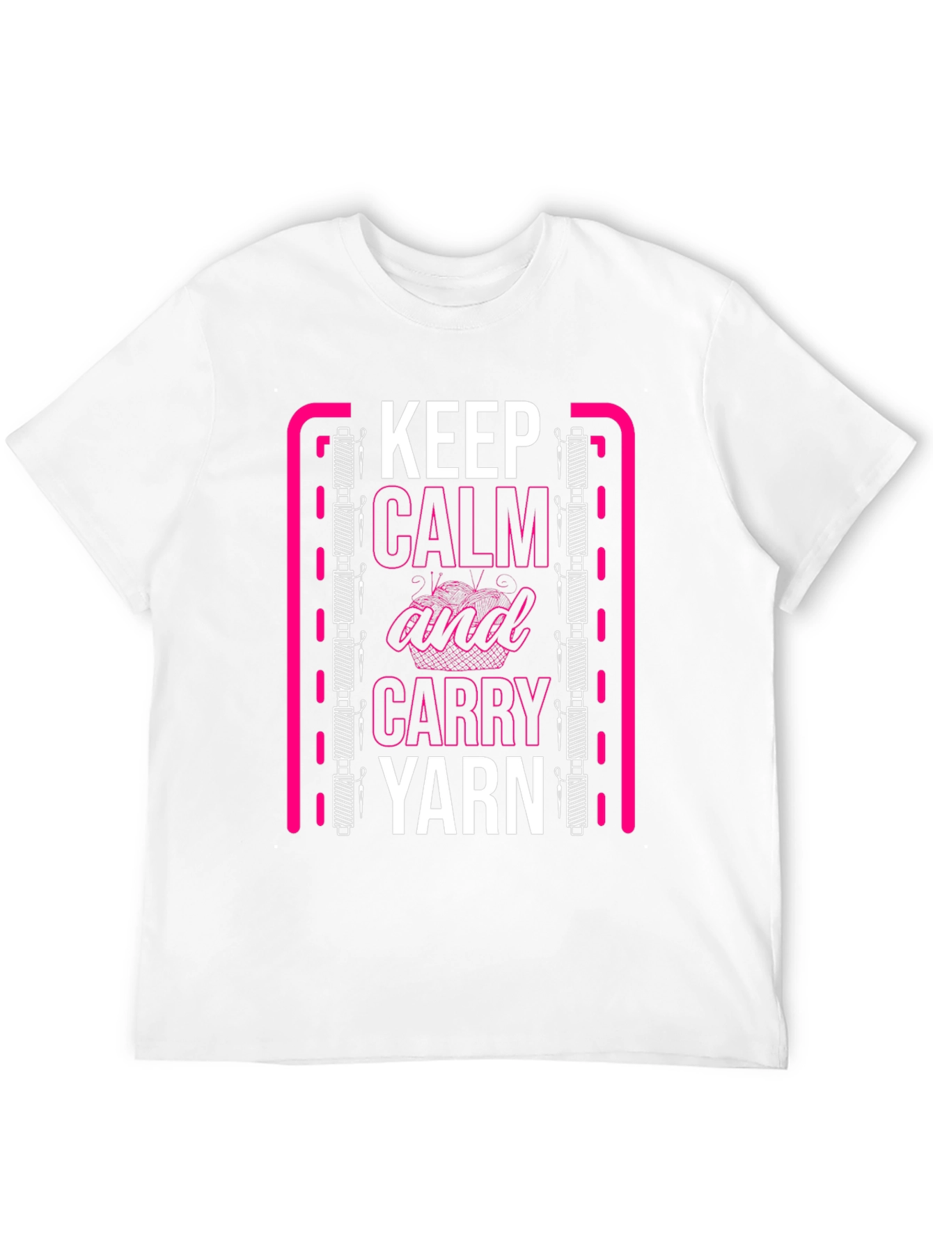 Keep Calm and Carry Yarn Graphic T-Shirt
