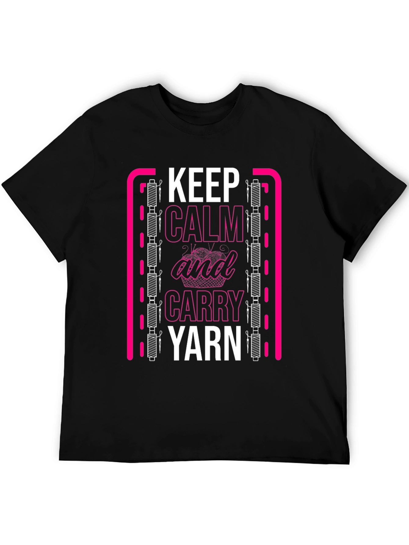 Keep Calm and Carry Yarn Graphic T-Shirt