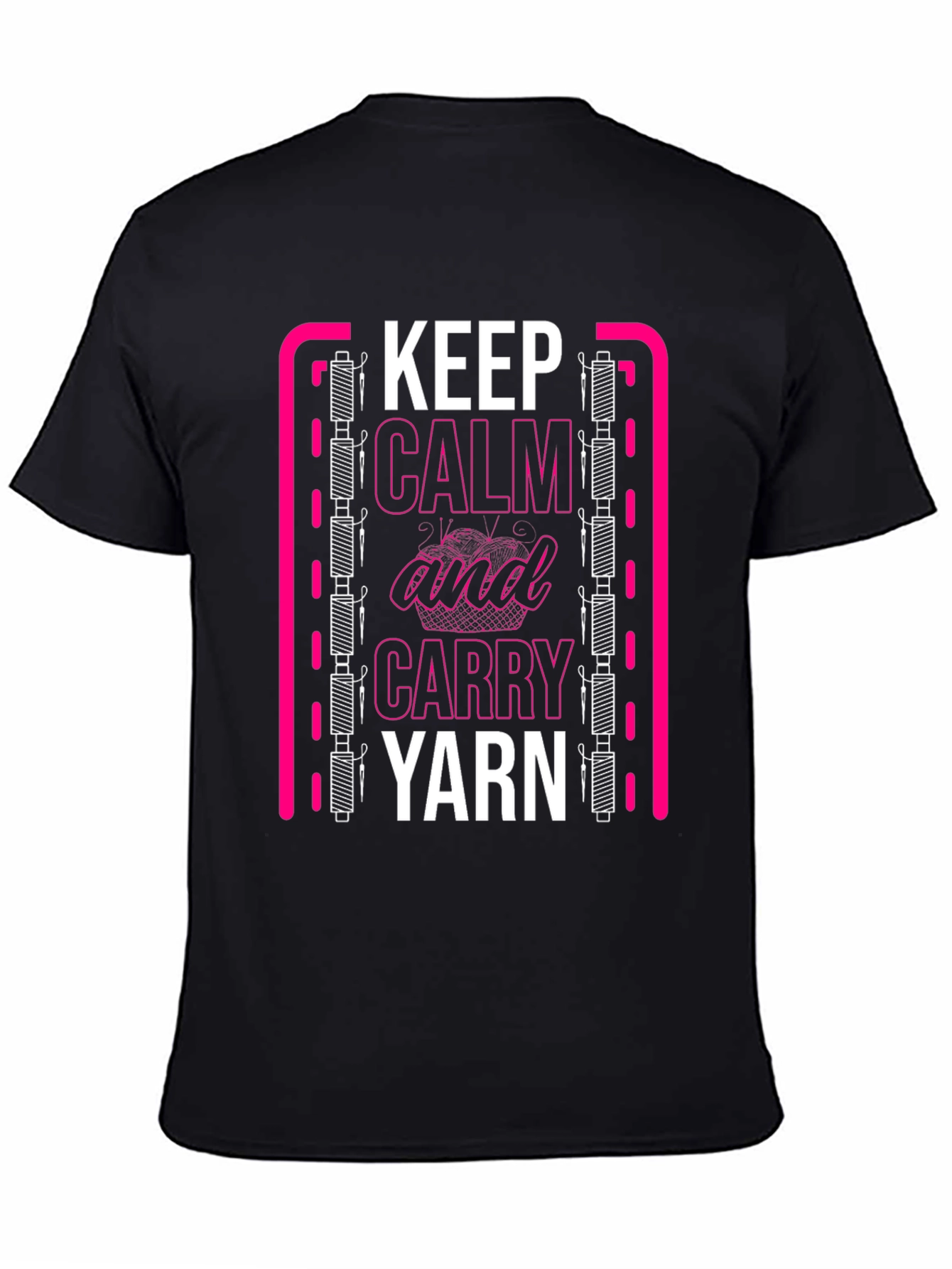 Keep Calm and Carry Yarn Graphic T-Shirt