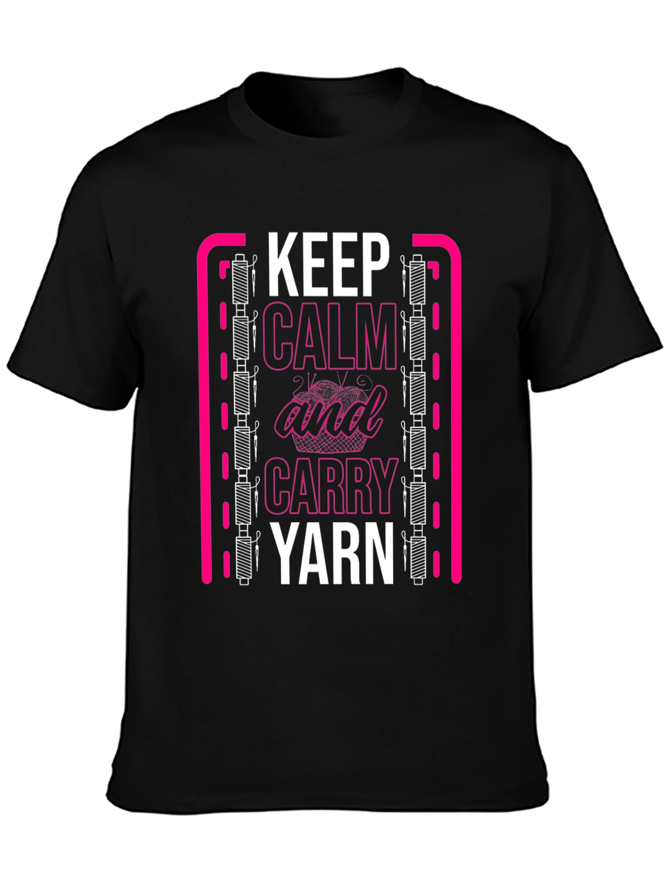 Keep Calm and Carry Yarn Graphic T-Shirt