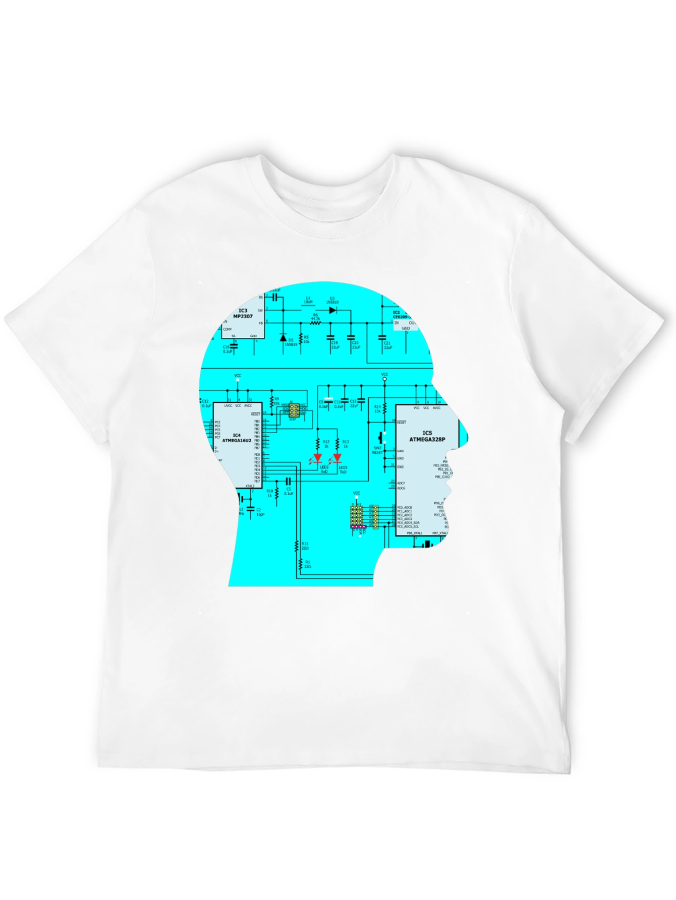 Circuit Mind T-Shirt - Geeky Brain Tee