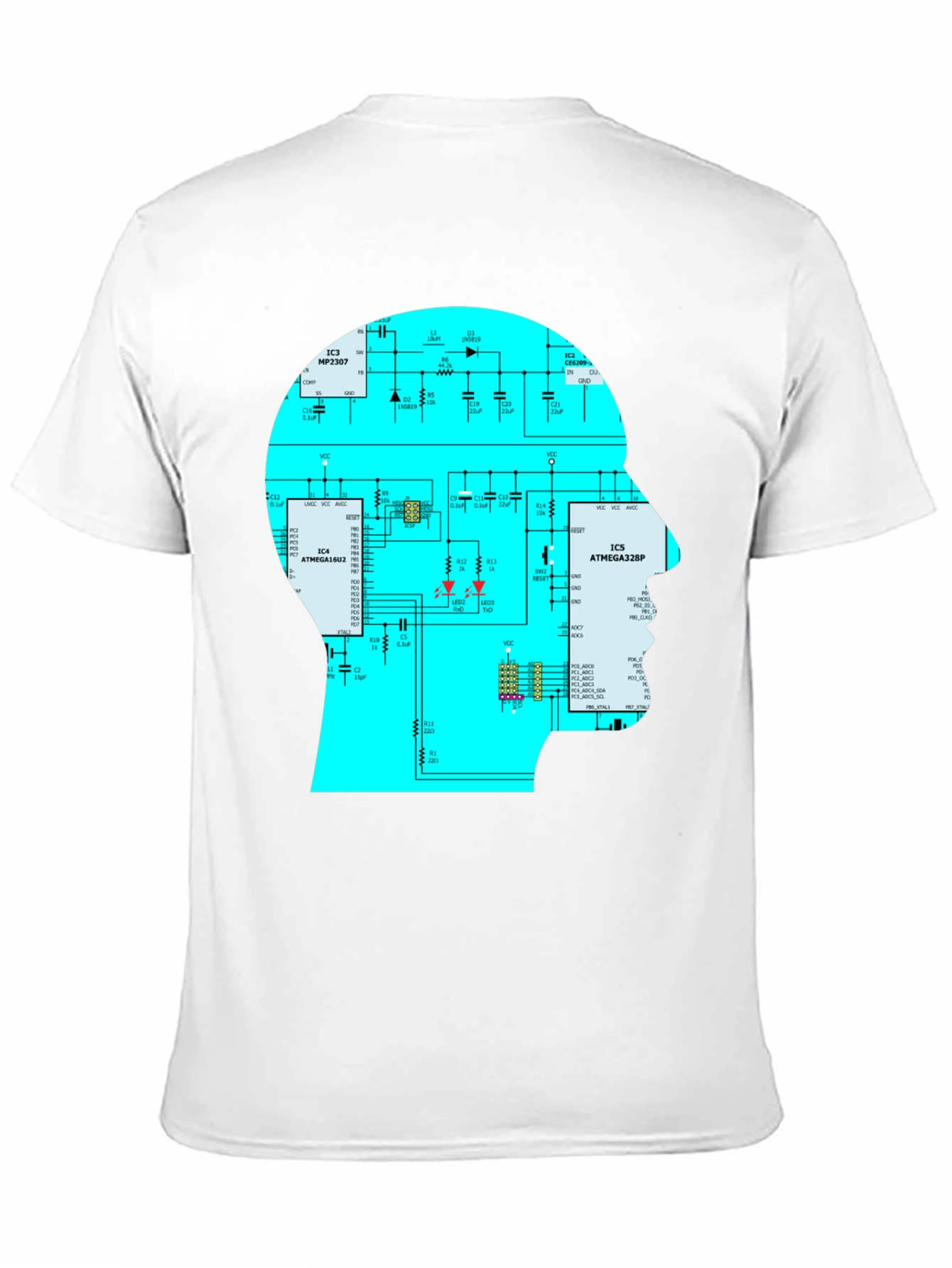 Circuit Mind T-Shirt - Geeky Brain Tee