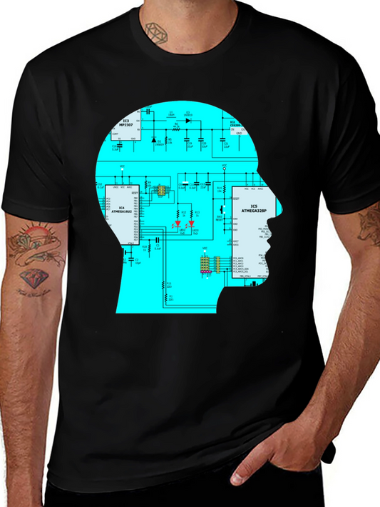 Circuit Mind T-Shirt - Geeky Brain Tee