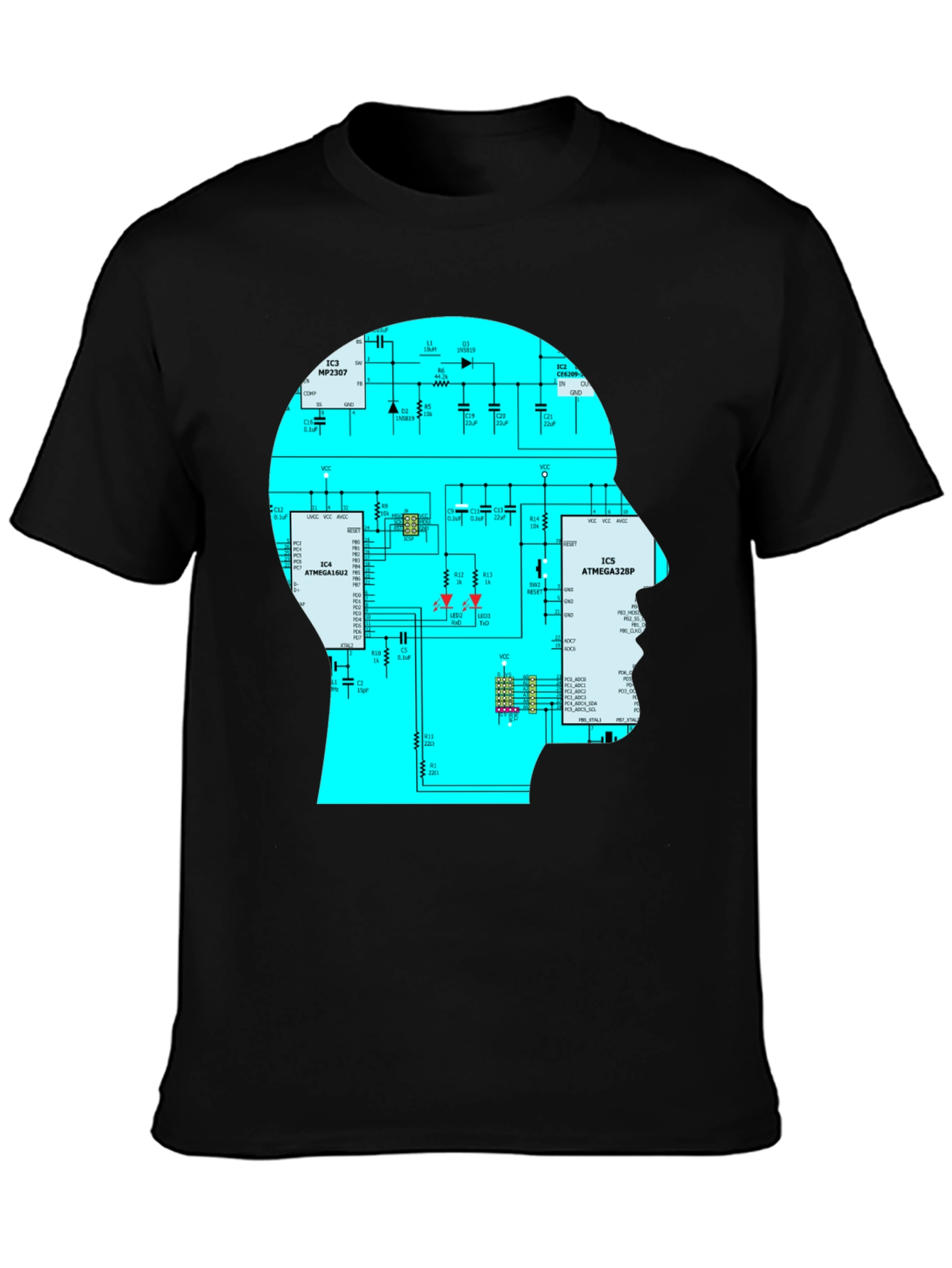 Circuit Mind T-Shirt - Geeky Brain Tee