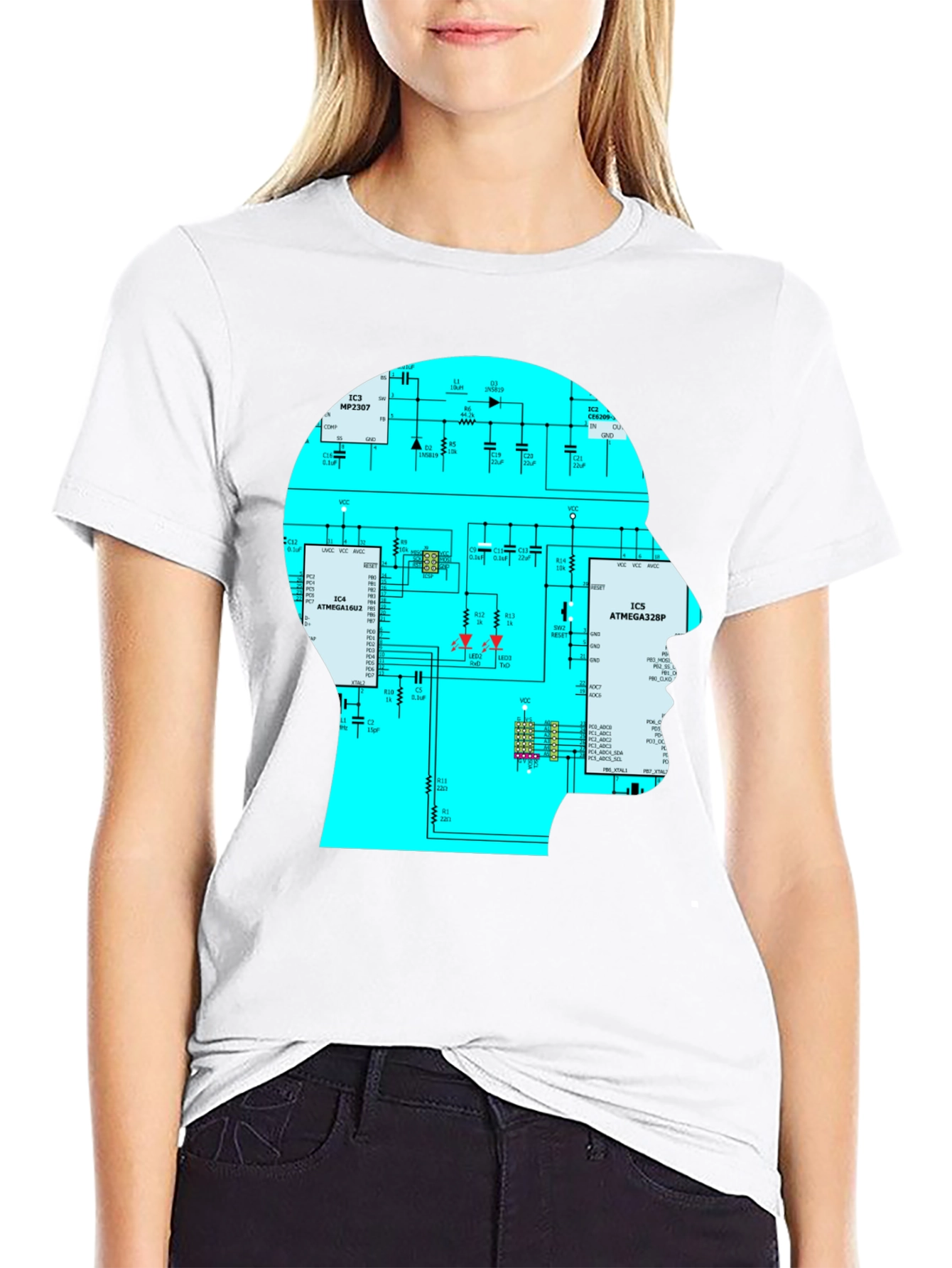 Circuit Mind T-Shirt - Geeky Brain Tee