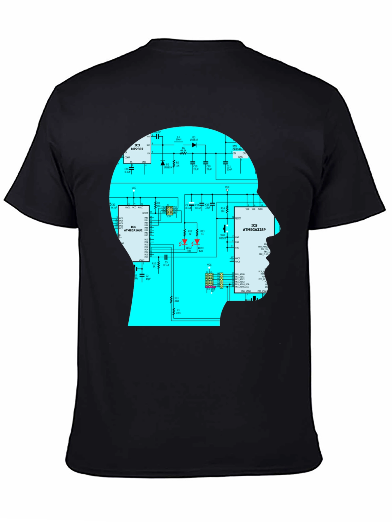Circuit Mind T-Shirt - Geeky Brain Tee