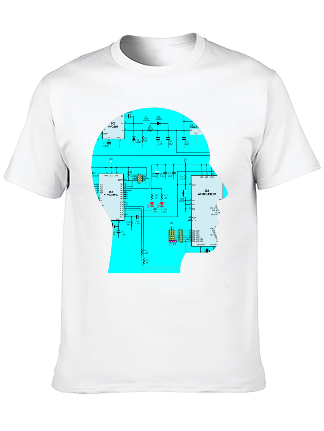 Circuit Mind T-Shirt - Geeky Brain Tee