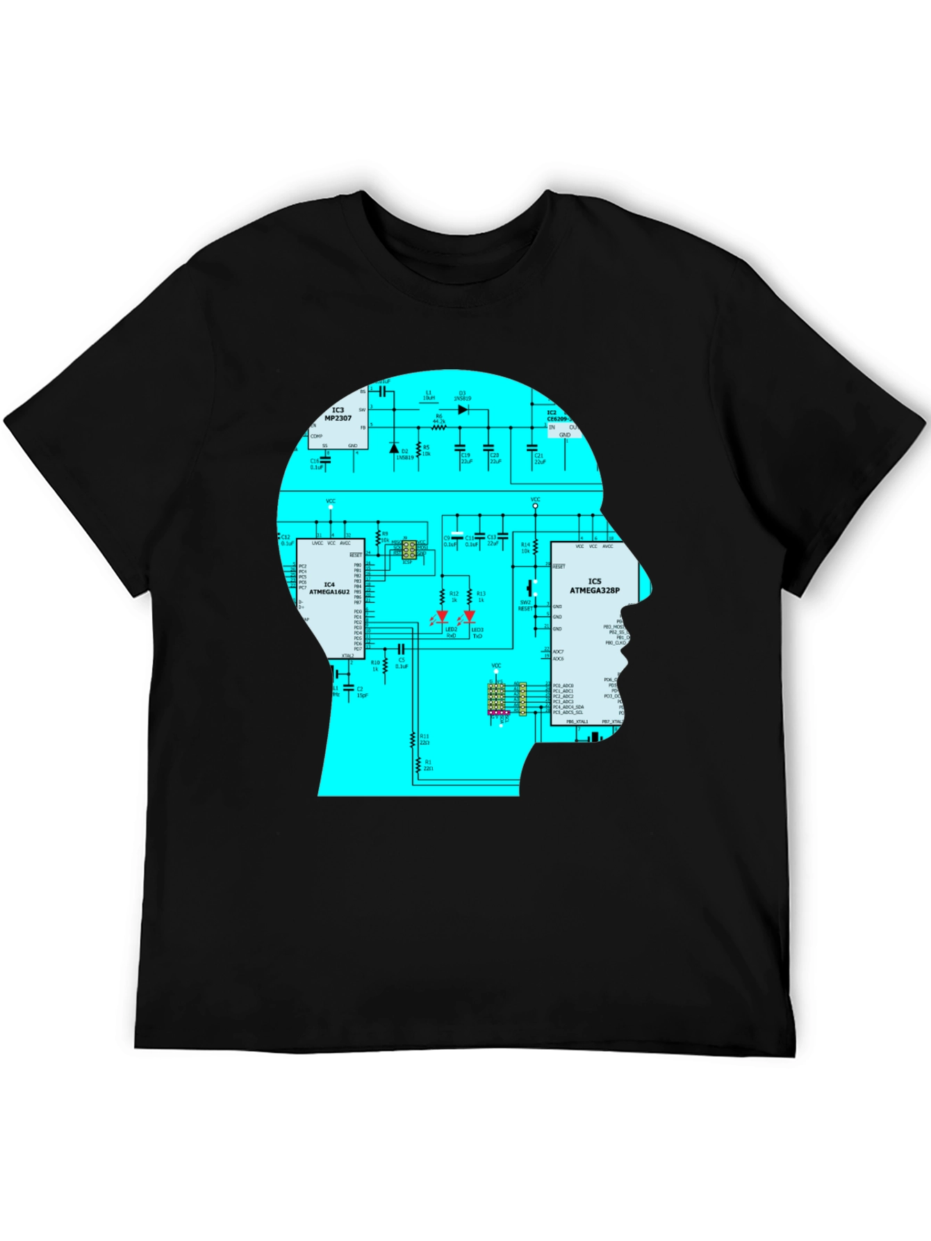 Circuit Mind T-Shirt - Geeky Brain Tee